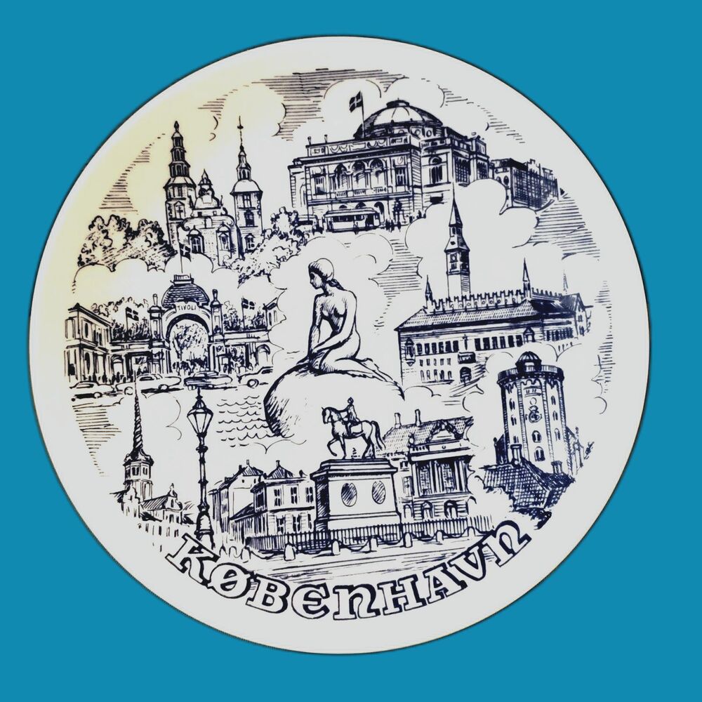 Vintage BYDGO Denmark Hans Christian Andersen Collector Plate KOBENHAVN